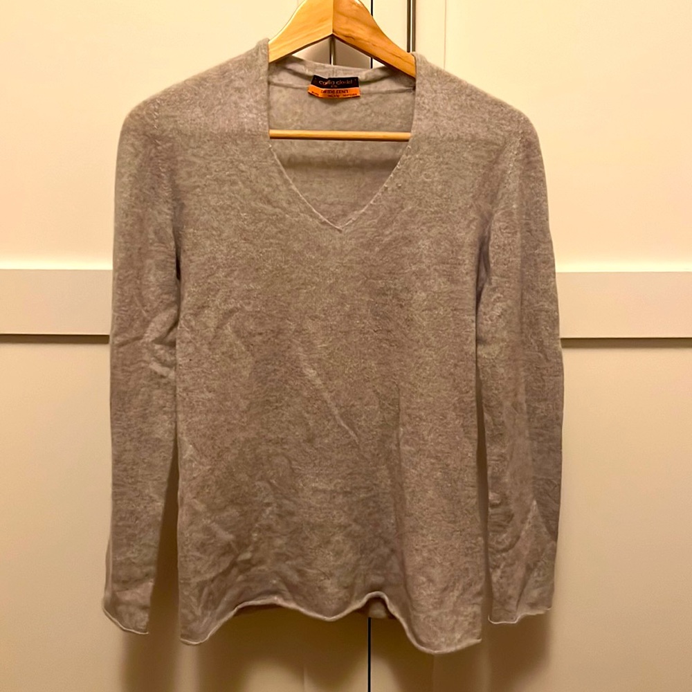 Camilla Clodel for Davide Cenci, Grey Cashmere Sweater, Size Small